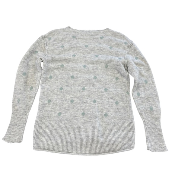 H&M Grey Wool Blend Polka Dot Sweater M - Picture 5 of 7